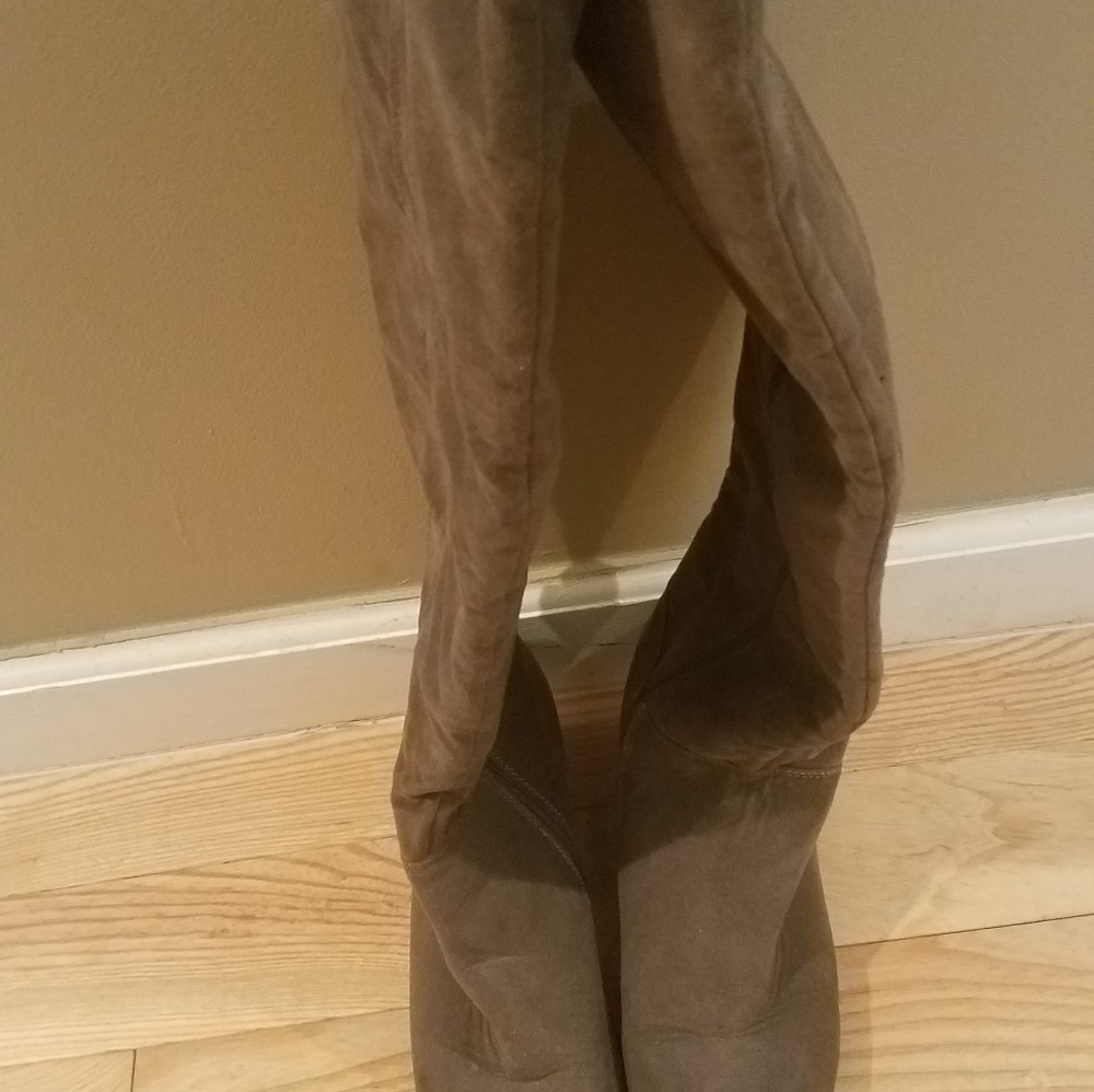 Gray boots